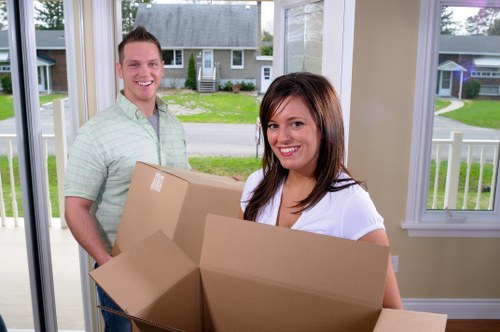 Fragile household items packed safely for a Hornsey move