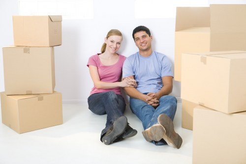 Furniture pick-up service in Hornsey removing a sofa