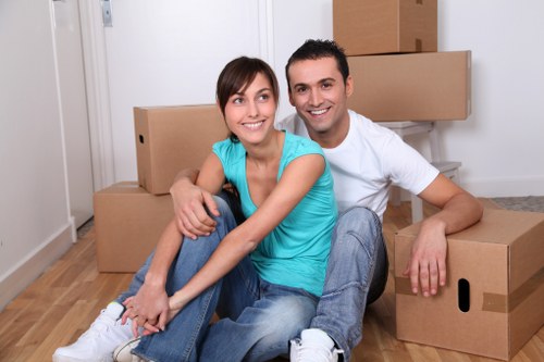 Packed moving boxes ready for a Hornsey house relocation
