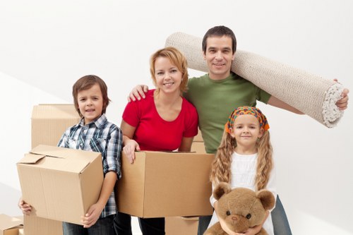 Careful fragile-item packing during a Hornsey removal service